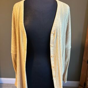 Women's Yellow Cardigan Sweater